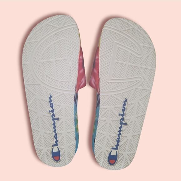 Champion Tie-Dye Slides, Multi Rainbow - Size 7Y (Men's 7 / Women's 8.5) - Picture 5 of 5